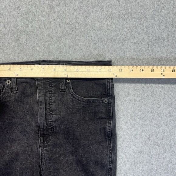 Madewell Jeans Womens 27 Black 10" High Rise Skinny Stretch Denim - Picture 10 of 14